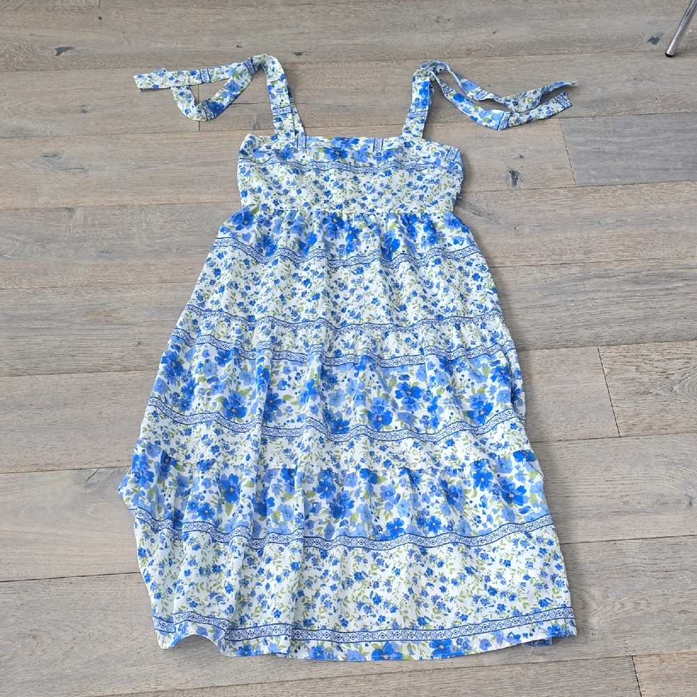 NWT By The River Blue Floral dress size Large